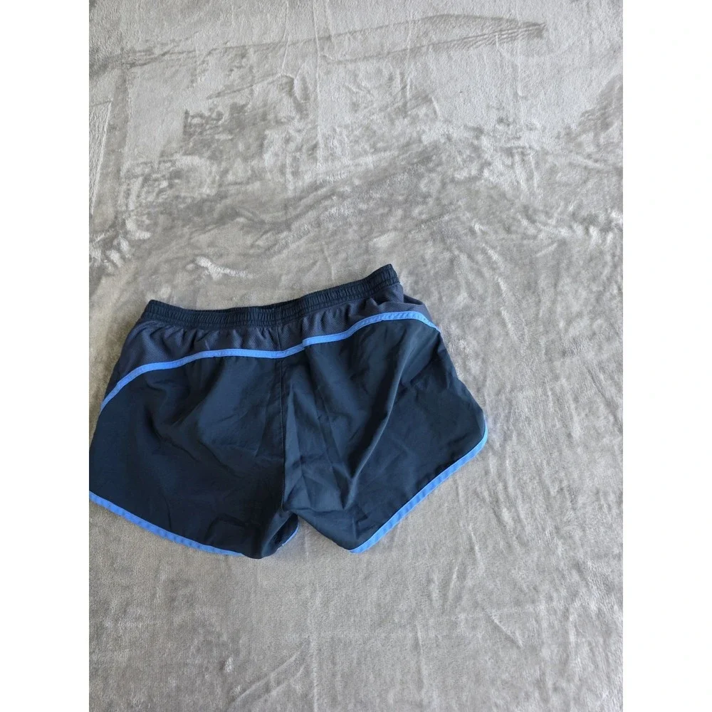 Nike Dri-FIT Women's Small Gray Blue Running Shorts Athletic Activewear